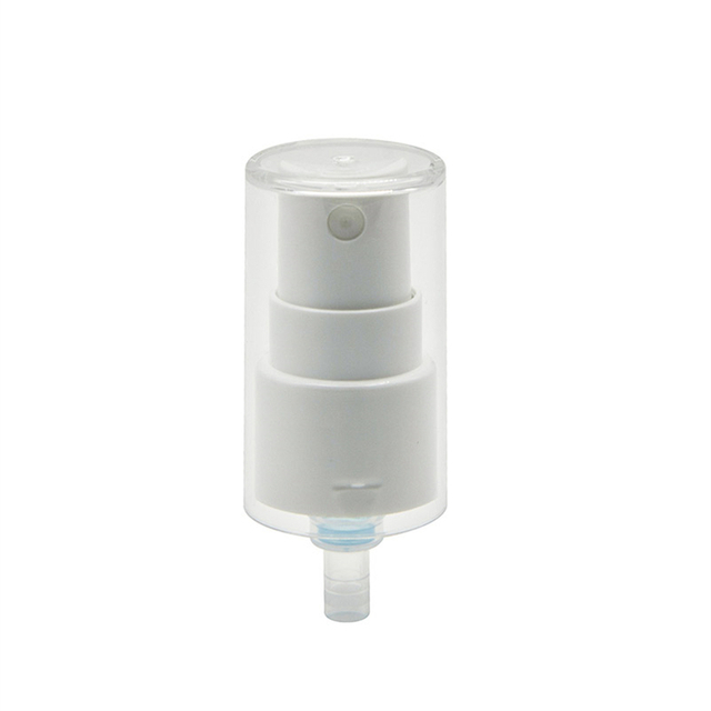 Белый пластиковый пружинный распылитель мелкодисперсного тумана с крышкой